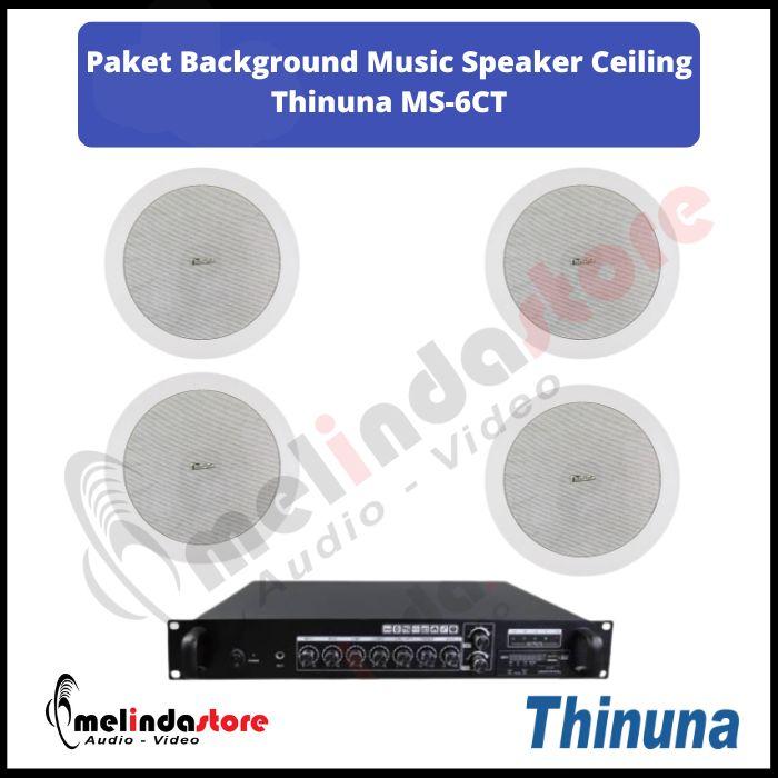 Paket Sound System Background Music Speaker Ceiling Thinuna MS-6CT - 4 Speaker
